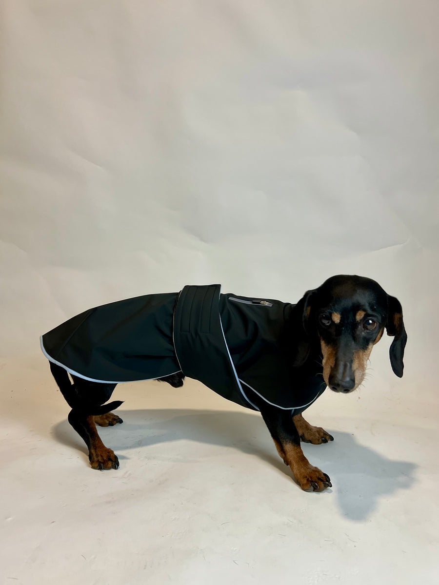 Black Parka with Light Blue Fleece Lining