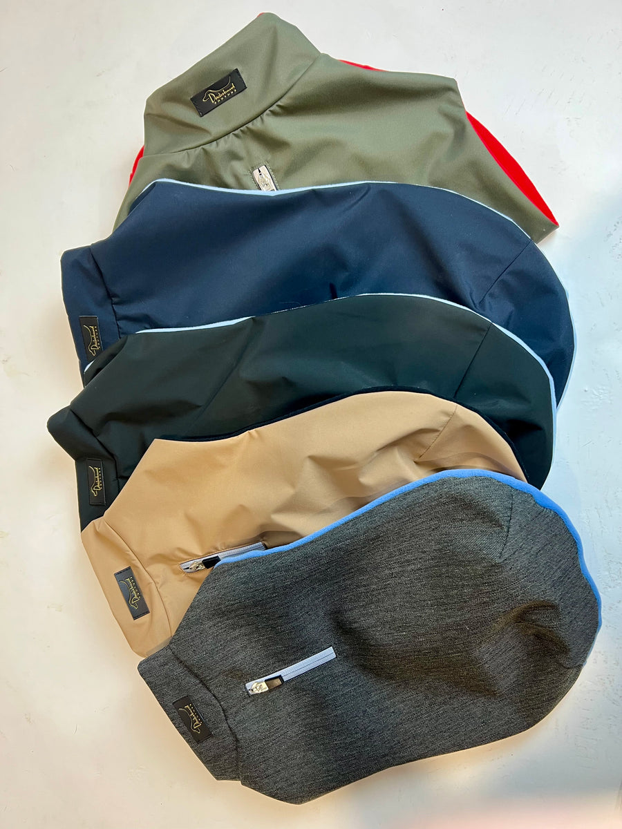 Navy Parka with Light Blue Fleece Lining