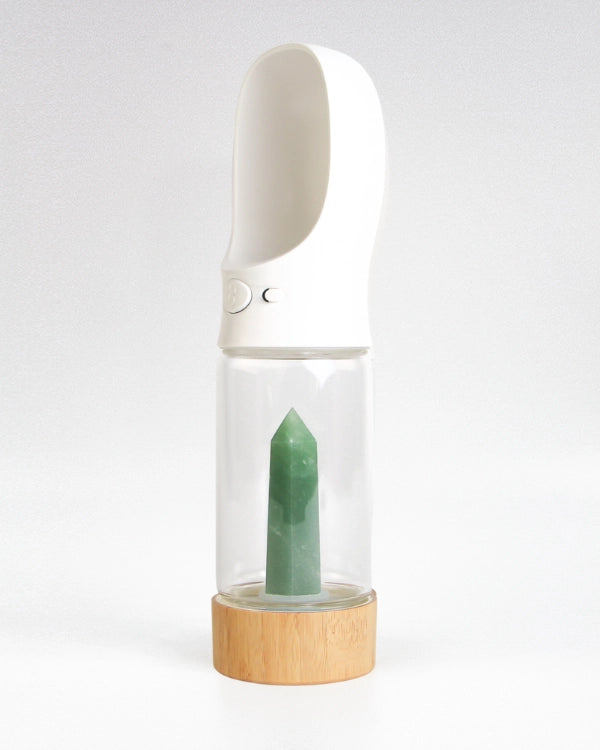 Green Aventurin - infused dog water bottle